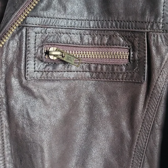 ZAVATTI Women's Brown 100% Genuine Leather Jacket Size M - Picture 7 of 13